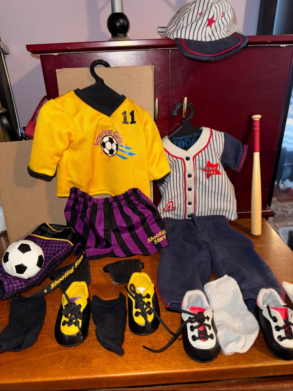 American Girl Soccer and Baseball Outfit Sets + American Girl Keyboard - Picture 2 of 4